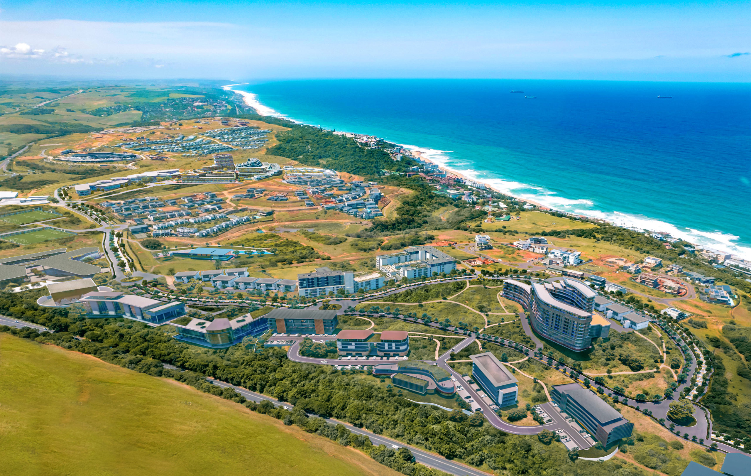 Aerial photo of the Sibaya Precinct